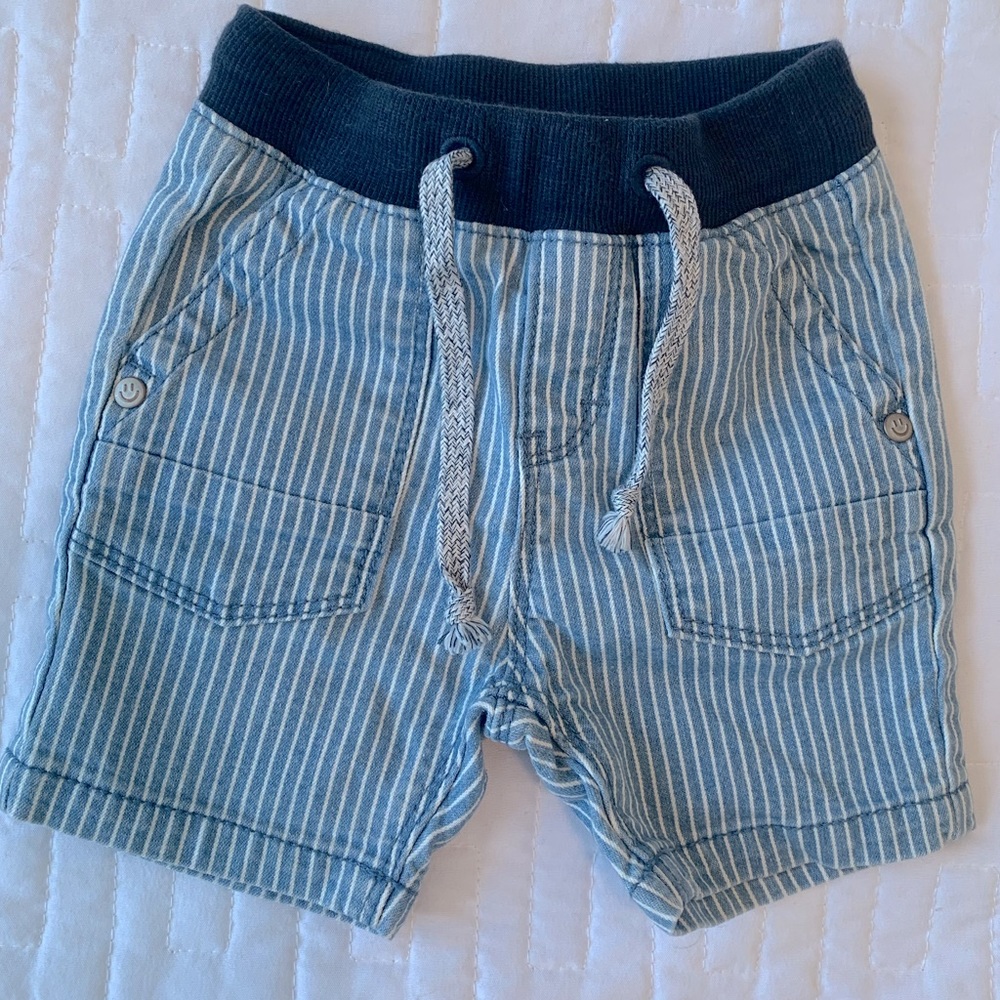Souris Mini Seersucker Denim Shorts